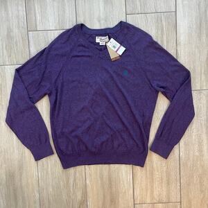 Original Penguin Men’s XXL Purple V-Neck Sweater Knit Pullover NWT Casual